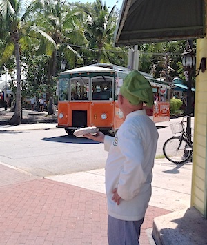 The original Kermit's Key West Key Lime Shoppe stands at 200 Elizabeth St. in the island's Historic Seaport district, and Kermit greets visitors in person.